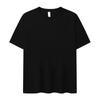 Camiseta 230g com Logo, Manga Curta Masculina e Feminina de Verão Gola Redonda Algodão Puro Canelada Cor Sólida Cáqui Camiseta de Baixo, Manga Curta Personalizada