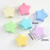 Flores de Coração Coloridas Misturadas Estrelas com Furos Contas Acrílicas de Formato Especial Corrente de Celular DIY Acessórios de Joias Fofos