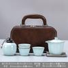 Conjunto de chá de viagem Suit Express Cup copo de chá portátil ao ar livre uma panela três xícaras de chá bule com presente de mão presente de luxo leve