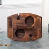 Estante de Vino de Madera Mesa de Picnic al Aire Libre Estante de Vino Portátil Desmontable Mesa de Frutas Estante para Copas de Vino Almacenamiento de Alimentos Multicapa