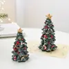 Adornos de Mini Árbol de Navidad de Resina Transfronterizos Adornos Pequeños de Escritorio Regalos de Navidad Decoraciones Navideñas