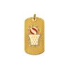 Llavero Colgante de Acero Inoxidable con Goteo de Aceite, Colgante de Baloncesto de Dibujos Animados, Colgante de Collar, Accesorios para Joyería DIY