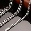 Hip-Hop Europeu e Americano Aço Inoxidável Moda Seis Lados Polido Corrente Cubana Estilo Quente Transfronteiriço Pulseira Simples de Aço Titânio para Homens e Mulheres