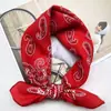 Pañuelo pequeño cuadrado de algodón y lino 55 cm Japonés y coreano artístico combinable para todo temporada de primavera y otoño pañuelo decorativo elegante algodón puro moda cinta para el pelo