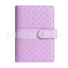 Carpeta A6 con empalme de patrón tejido transfronterizo, libro de mano, cuero PU, presupuesto de efectivo, hojas sueltas, libro de mano, personalización