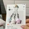 Macaron estrela sorriso cordão para celular desenho animado blush estrela de cinco pontas bolsa quase leite pingente chaveiro doce