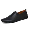 Zapatos de Cuero para Hombre Transpirables 2025 Nuevos Zapatos Casuales Zapatos de Hombre Otoño Tacón Plano Color Sólido Zapatos de Hombre Transfronterizos Zapatos Tipo Gorro para Hombre Hombres