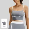 Sujetador Deportivo de Verano Nuevo Estilo Transfronterizo con Almohadillas Desmontables Aerodinámicas y Tirantes Ajustables para Fitness Yoga