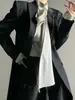 Chaqueta Larga Estilo Yamamoto para Hombre y Mujer Primavera y Otoño 2025 Unisex de Gama Alta Negra de Hombro Recto Abrigo Gabardina Tendencia