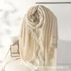 Cachecol de Tricô Liso 100% Caxemira Pura Xale de Inverno Feminino Cachecol de Lã Moderno Quente Uso Duplo