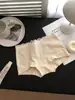 Ropa interior de algodón puro antibacteriana de 10 A con entrepierna extendida para niñas, cintura media con encaje, estilo juvenil, pierna recta, cuatro esquinas, entrepierna de algodón puro