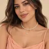 Colar de Pérolas Empilhadas de Camada Dupla Estilo Ins Feminino Pingente de Pérola Corrente de Clavícula Nicho de Luxo Leve Colar Elegante de Alta Qualidade