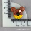Accesorios de Resina Pegamento Blanco Juguete de Comida Funda para Teléfono Celular Tocado Accesorios para el Cabello DIY Accesorios de Minnie Donut Material de Pinza para Bebé
