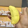 Juguete de PU de rebote lento con forma de fruta de durián para aliviar el estrés, juguete de broma, juguete de apretar de durián al por mayor