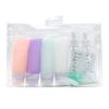 Set de Botellas de Viaje de Silicona de 90ml, Caja de Crema con Atomizador, Botella Cosmética de Viaje, Portátil y Sellado