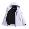 Casa de pájaros Chaqueta exterior de estilo similar para mujer Otoño Invierno Tres en uno A prueba de viento Impermeable Cálida Conjunto de dos piezas Ropa de Montañismo Ropa de abrigo para hombre
