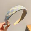 Faixa de Cabelo Azul Infantil de Cano Alto Novo Estilo 2025 Faixa de Cabelo para Meninas para Lavar o Rosto, Acessório de Cabelo Estiloso de Alta Qualidade