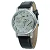 Relógio Forsining Dragão Masculino Moda Casual Padrão Dragão Vazado Relógio Mecânico Manual Atacado Caixa Prata Mostrador Preto