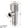 Fábrica de Origen Accesorios para Válvula de Ángulo de Acero Inoxidable 304 con Núcleo de Cobre Espeso, Conector de Uso Dual para Grifo de Una Entrada Dos Salidas, Válvula Triangular