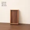 Bandeja rectangular de madera para uso doméstico para colocar tazas de té, vasos de agua, bandeja de té, plato de frutas, bandeja de mano de bambú y madera para hotel y catering