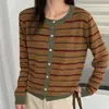 Cárdigan de Punto Jacquard Francés Fair Isle Abrigo Suéter para Mujer 2026 Nuevo Otoño Invierno Moda Juvenil Suéter Superior