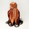 Pañuelo de Seda Flor de Anacardo para Mujer, Pañuelo para la Cabeza de Primavera y Verano, Versátil Decorativo Estampado de Satén 90 Cuadrado Grande, Estilo Europeo y Americano, Venta al por Mayor Transfronteriza
