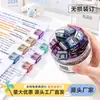 Clip de Empuje de Doble Cara en Colores Caramelo, Clip Transparente para Almacenamiento y Fijación de Documentos, Clip para Carpeta Multifuncional, Clip para Exámenes