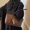 Bolsa Grande da Moda para o Dia a Dia para Mulheres 2025 Outono Nova Casual Simples Bolsa Tote Versátil de Ombro/Axila
