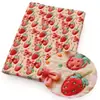 Tecido Fino de Algodão Poliéster Fruta Morango 50X45cm Toalha de Mesa Patchwork DIY Feita à Mão Entretela Tecida, 1Yc68041