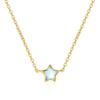Collar de Estrella Pequeña Brillante Nuevo de Plata de Ley 925 Cadena para Clavícula de Mujer Estrella de Cinco Puntas Elegante Cadena Fuerte Diseño Personalizado Simple