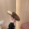 Mocasines de Piel Genuina Lp para Mujer Zapatos Planos sin Talón Pantuflas Zapatos de Punto para Primavera Ropa Exterior Zapatos Planos sin Cordones Zapatos Casuales