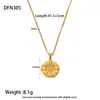 Colar com Pingente Flor de Papoula Ins Fronteiriça em Aço Inoxidável Banhado a Ouro 18K Corrente de Clavícula à Prova d'Água Joias de Alto Padrão para Mulheres