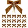 Colgante de lazo de terciopelo rojo, lazo navideño aterciopelado, caja de regalo de árbol de Navidad, fabricante de decoración floral navideña