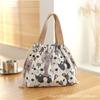 Bolso de mano con cordón al por mayor, faja, bolsa para guardar maquillaje, bento, impermeable, bolsa japonesa para lonchera, portátil, de moda, bolso pequeño para mujer