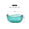 Prato de Frutas Criativo Japonês Tigela de Salada Transparente Borda Dourada Lótus Azul Névoa Simples Casa Hotel Tigela de Prato Frio Conjunto Lavador de Chá