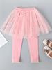 Leggings Seleccionados Cuidadosamente para Niñas de Primavera y Otoño, Pantalones Largos para Niños, Pantalones de Bebé para Niñas 100% Algodón, Pantalones tipo Falda de Dos Piezas Sintéticas al por Mayor