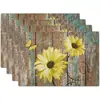 Manteles Individuales de Lino Floral de Venta Caliente Transfronteriza para Primavera y Verano, Esterillas Impresas Aislantes del Calor, Posavasos Rectangulares para Mesa de Comedor, Manteles Individuales para Platos al por Mayor