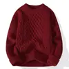 Suéter rojo para el año zodiacal, unisex, otoño e invierno, cuello alto, forro polar, tejido de punto liso para Año Nuevo, directo de fábrica, al por mayor