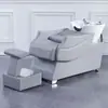 Cama de Lavado Sencilla Semi-Reclinable para Salones de Belleza, Peluquerías y Barberías, Venta Directa del Fabricante, Lavabo Cerámico de Gama Alta