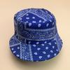 Sombrero de Pescador de Algodón de Moda con Flor de Anacardo Street Hip-Hop para Hombre y Mujer Ins Moda Protección Solar Transpirable Parasol Sombrero de Cubo Venta al por Mayor