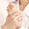 Anillos de Pareja Sakura por Ti Anillos de Pareja S999 Plata Pura para Hombres y Mujeres Anillos de Sakura Lujo Ligero Regalo de San Valentín