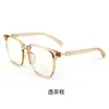 Gafas de moda con montura grande y filtro de luz azul para un look natural, disponibles con lentes graduados, adecuadas para mujeres con rostros grandes para que parezcan más delgadas, y gafas versátiles sin graduación para hombres