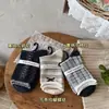 Songmu"Serie Gris Sena Calcetines con Lazo para Mujer Calcetines de Media Pantorrilla Novedades de Principios de Otoño Estilo Coreano Original Calcetines Sueltos