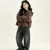 Nueva chaqueta delgada de algodón para otoño e invierno para niñas, estilo coreano casual, cálida y cómoda, adecuada para niñas jóvenes, y proporciona calor contra el frío