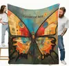 Fábrica de personalización de mantas transfronteriza manta de franela directa Mariposa impresión digital 3D se puede traer imagen entrega en una sola pieza