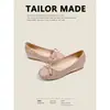 Zapatos Mary Jane Bajos Estilo Ballet Estilo Coreano con Moño Color Nude para Mujeres Petitas