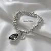 Colar com Pingente de Pedra Preciosa Irregular com Contas Europeu e Americano Pulseira Colares Personalizados com Textura Martelada à Mão Acessórios Atacado
