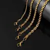 Cadena Retorcida de Acero Inoxidable Europea y Americana Collar para Hombre Joyería Joyería Transfronteriza para Mujer Collar de Acero de Titanio Dorado de 18K Venta al por Mayor