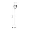 Cuchara de acero inoxidable de mango largo para mezclar miel, cuchara creativa para el amor, cuchara para helado casero, cuchara para postre, cuchara para café dorada