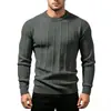 2026 Nuevo suéter de punto trenzado redondo para hombre de Amazon, de moda y a la moda, capa base casual